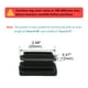 thumbnail image 2 of Tapas de inserción de tubo para patas de sillas de muebles rectangulares de plástico para el hogar, 15pcs, negro, 2 of 7