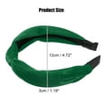 thumbnail image 4 of Terciopelo Anudadas Diademas, Pelo Diadema para Mujeres, Oscuro Verde, 1,2 Ancho, 4 of 7