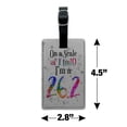 thumbnail image 5 of 26.2 Marathon Scale of 1 to 10 Rainbow Runner Rectangle Leather Luggage Card Suitcase Carry-On ID Tag, 5 of 7