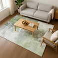 thumbnail image 7 of Addison Rugs Mayfield Premium Machine Washable Transitional Abstract Green Rectangle Rug, 3' X 5' Machine Washable Transitional Abstract Green Oversized Sherpa Throw Blanket, 7 of 7