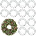 thumbnail image 1 of 12 piezas de marco de corona de metal, anillos de corona de alambre verde oscuro, marco de corona de alambre para Navidad, fiesta de año nuevo, decoración del hogar, suministros de manualidades de, 1 of 5