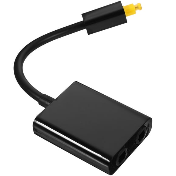 1x2 Digital Optical Audio Splitter One Input to Two Outputs Audio Adapter (Black)