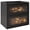 Black, variant on Double-layer large bread box, suitable for kitchen countertops, wooden corner bread storage box with acrylic viewing window.