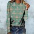 thumbnail image 2 of Womens Tshirts Long Sleeve Womens Tunic Tops Fall Printed Loose Crewneck Cute Tee Shirts M, 2 of 4