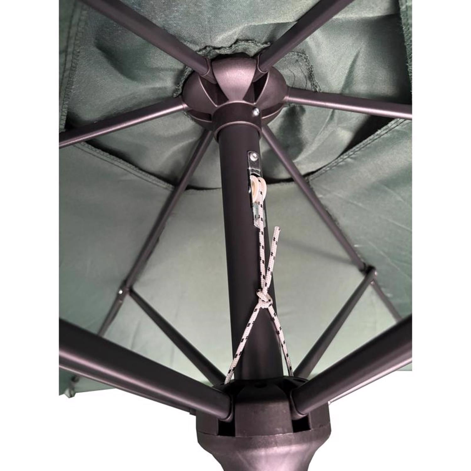 Living Accents 9 ft. Tiltable Hunter Green Market Umbrella