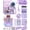 purple, variant on 21Pcs Pink Desk Organizers and Accessories With Mesh Desk Organizer and 360 ° Rotating Pen Holder and a Lot of Office Pink Office Supplies, Beautifully Presented in a Gift Box