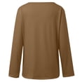 thumbnail image 5 of Women's Classic V-Neck Long Sleeve T Shirt for Everyday Comfort with Soft Casual Fit Top, 5 of 5