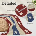 thumbnail image 4 of 4th of July Pillow Covers 20x26 Inch Standard Size, Blue Red Star Striped Independence Day Decorative Pillowcase with Zipper, Microfiber Breathable Pillowcases for Sofa Bed Living Room, 4 of 9