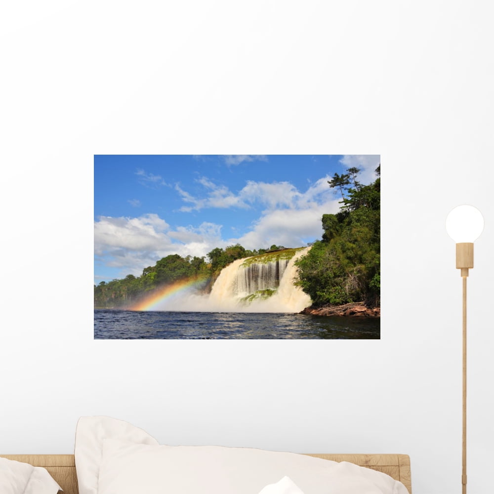 Waterfall Canaima National Park Wall Mural by Wallmonkeys Peel and ...