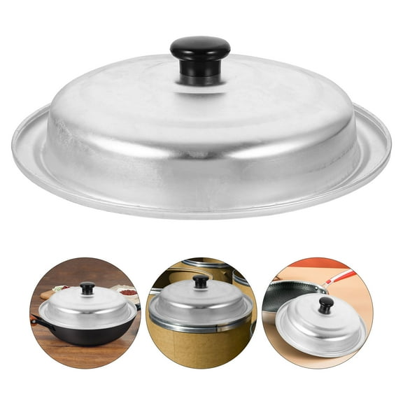 AURARMLET Round Aluminum Frying Pan Lid with Comfortable Nonslip Handle