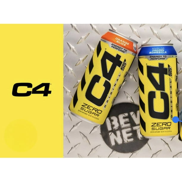 C4 Energy Drink 6 Pack, 3 Frozen Bombsicle 3 Orange Slice