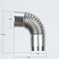 thumbnail image 3 of Graflsoa Extended Stainless Steel Chimney Kit for Outdoor Tent Stoves with Heat Protector and Flame Retardant Cloth, 3 of 6