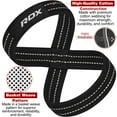 thumbnail image 3 of RDX Weight Lifting Straps Figure 8, Anti Slip Strap with cuffs wrist Support for Gym Workout Deadlift Powerlifting Bodybuilding Weightlifting, Fitness Strength Training, Hand Bar Grip for Men, 3 of 8