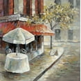 thumbnail image 2 of Atelier B Art Studio 26x26 Black Ornate Wood Framed with Double Matting Museum Art Print Titled - Deserted and sunny street, 2 of 4