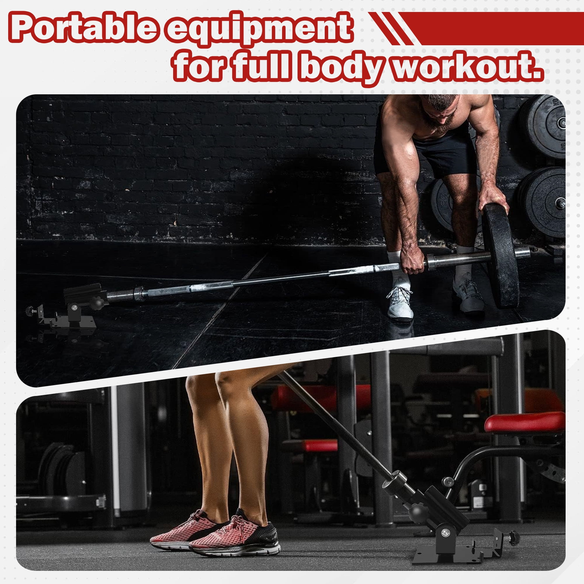 Signature Fitness T-Bar Row Platform for 2" or 2.5" Power Cages – Full 360° Swivel & Easy to Install – Fits 1” Standard and 2” Olympic Bars