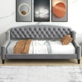 thumbnail image 3 of Modern Luxury Tufted Button Daybed, Twin, Gray, 3 of 9