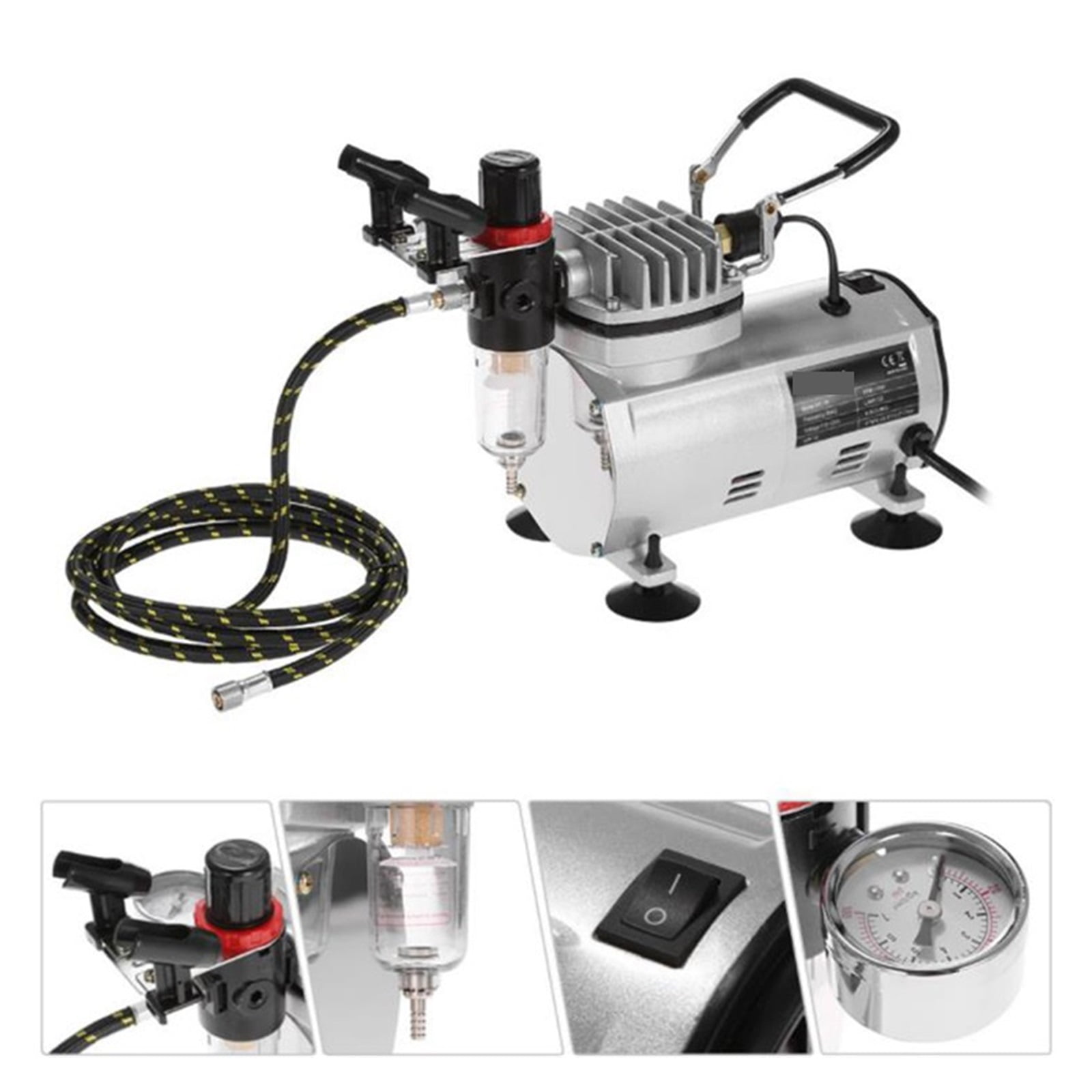 Vacuum Pump,1/5Hp Small Airbrush Compressor Small Vacuum Pump Airtight Pump ,Outstanding Oil Inlet System