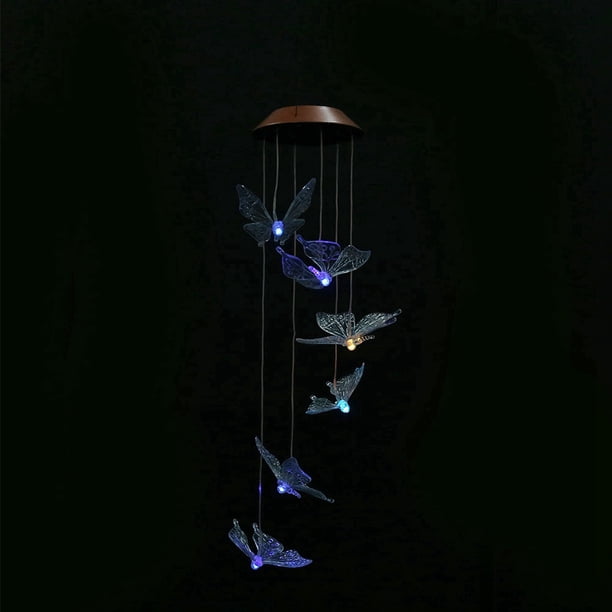 Chimes De Viento Solar, Luz Solar Con Sonido Solar Al Aire Libre Impermeable Con Sonido De Campanilla De Viento, Para La Decoración Del Césped Del Patio