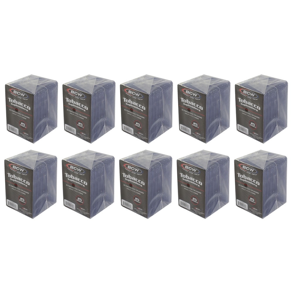 Trading Card Supplies TOBACCO TOP LOADERS ( 250 Hard Plastic Cases 10 Packs )