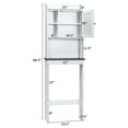 thumbnail image 2 of Costway Over The Toilet Space Saver Toilet Rack Bathroom Cabinet Organizer w/Louver Door, 2 of 11