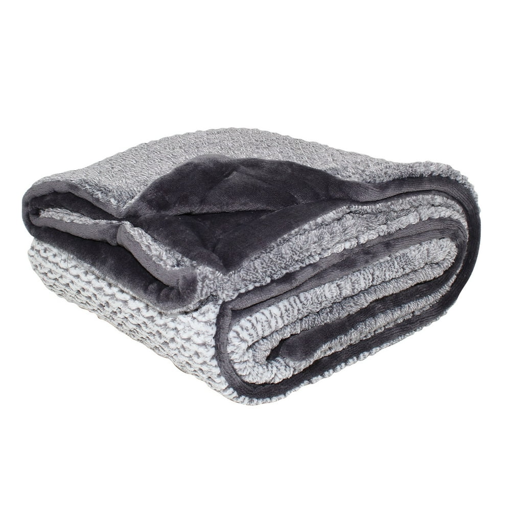 Silver One Jacquard Throw Blanket, Gray, 50" x 60" Walmart