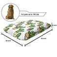 thumbnail image 2 of Cactus Pet Bed, Vases and Pots with Flowers Cartoon Drawing Colorful Summer Plants Design, Chew Resistant Pad for Dogs and Cats Cushion with Removable Cover, 24" x 39", Peach Pink Green, by Ambesonne, 2 of 4