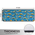 thumbnail image 5 of Excavator and Road Barrier Blue Pattern Anti Fatigue Kitchen Rugs Set Of 2, Non Slip Washable Decorative Floor Mats for Sink Laundry and Home Use, 17"x47", 5 of 5