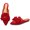 red, variant on Women Pointed-Toe Mules, Slip-on Loafers, Bow-Embellished Flats