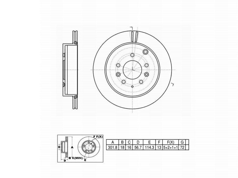 Winstop Brake Rotor, Rear WS247265, Mazda CX-7 2012-2007