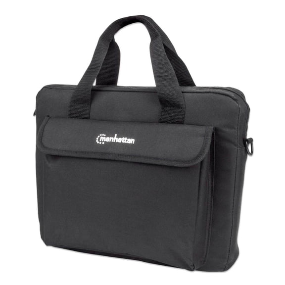 Manhattan London Notebook Computer Briefcase 12.5" Top Load, Lightweight, Fits Most Widescreens Up To 12.5", Black