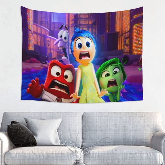 Inside O-u Tapestry Anime Poster Large Background Wall Art Bedroom Wall Decor for Birthday Party 29x37in