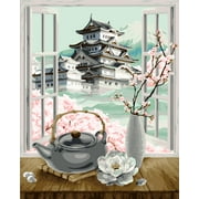 Painting by Numbers Kit Crafting Spark Tea Ceremony B102 19.69 x 15.75 in House Pink Sakura