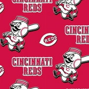 MLB Cincinnati Reds Fleece 10" x 6" Fabric, 1 Each