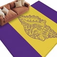 thumbnail image 2 of 6'x9' Area Rugs, Conch Mandalas Indoor Outdoor Area Rug for Living Room Bedroom, Boho Modern Yellow Purple Abstract Stripe Washable Bathroom Rugs Kitchen Floor Carpet Mats Home Decor Aesthetic, 2 of 8