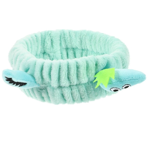 LULULION Funny Green Dinosaur Headband for Face Washing and Makeup Use