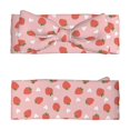 thumbnail image 2 of Wukai Strawberry Print Baby Bow Headband for Newborn Infant Baby Toddler Girls, 2 of 5