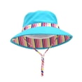 thumbnail image 2 of Xfvqtps Kids Summer Sun Hat Boys Girls Bucket Hat Adjustable Strap Wide Brim Beach Breathable Sun Protection Hat, 2 of 9