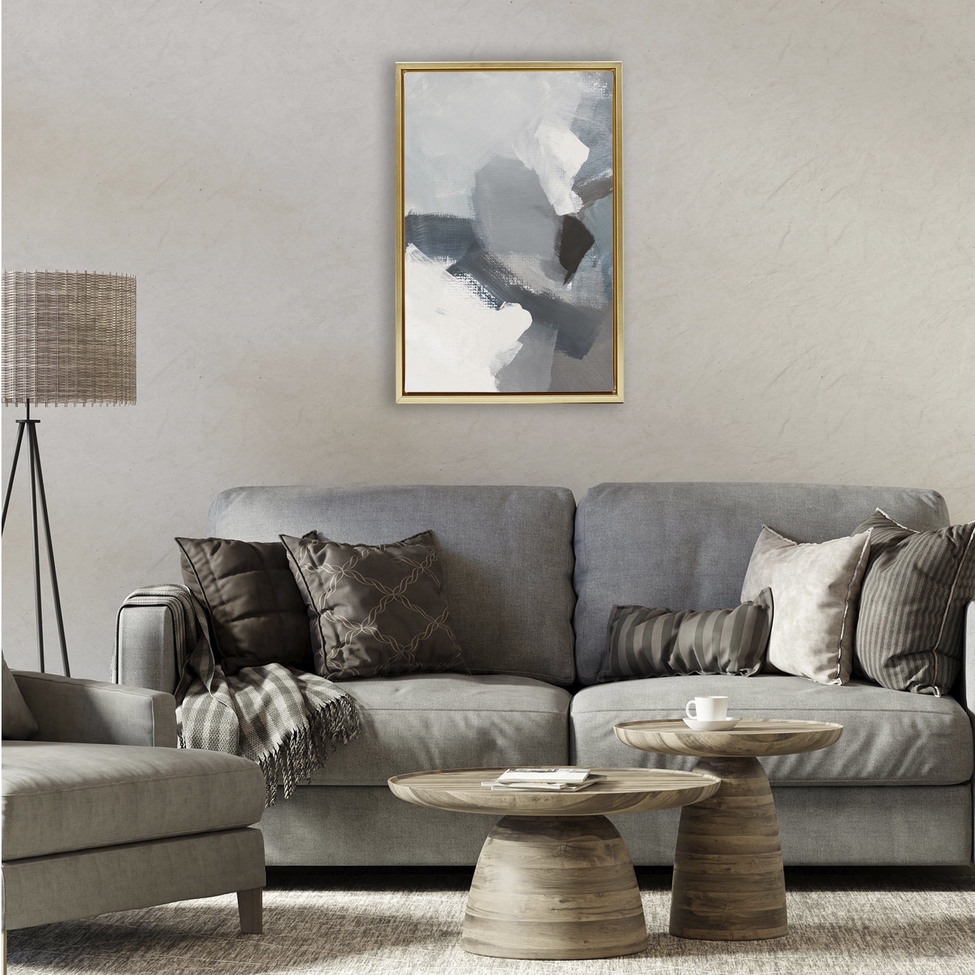Stupell Industries Peace In The Storm Gold Framed Floater Canvas Wall Art, design by Lanie Loreth
