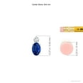 thumbnail image 3 of ANGARA Natural Oval Sapphire Solitaire Pendant with Diamond in 14K White Gold for Women (Size-6x4mm) | September Birthstone, Anniversary, Jewelry Gift for Women | Natural Blue Sapphire Necklace, 3 of 8