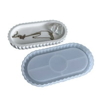 Oval Resin Tray SIlicone Moulds for MakingCandle Holder Jewelry Tray