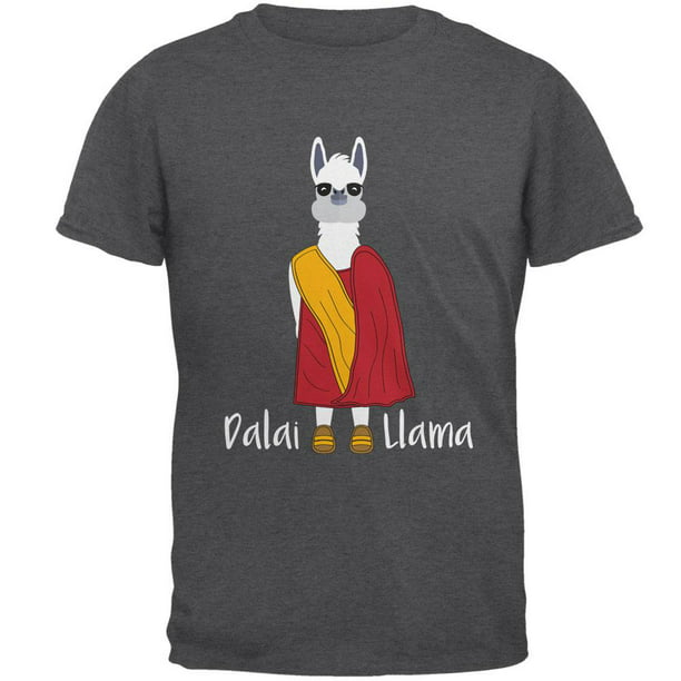 steeg krans schermutseling Funny Dalai Lama Llama Pun Mens T Shirt Dark Heather 2XL - Walmart.com