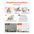 thumbnail image 4 of Peel and Stick Backsplash 10 Sheets 12x12x0.78 Inch Self Adhesive Wall Tiles Kitchen Bathroom Subway Tile 3D Backsplash, 4 of 6