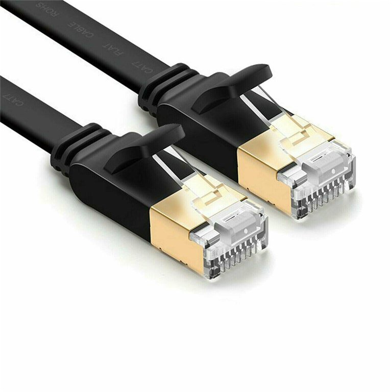 2PCS Cat7 Shielded Ethernet Cable 1m 5m 10m 20m 30m Flat Internet Network  Cable RJ45 Connector