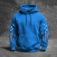 thumbnail image 3 of IWRICH USA Flag Graphic Hoodies for Men Western Pullover Sweatshirts Crewneck Big and Tall Fashion Tops Blue L, 3 of 3