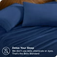 thumbnail image 3 of Bare Home Microplush Fleece Sheet Set - Ultra Soft - Deep Pocket - Twin XL, Dark Blue, 3 of 7