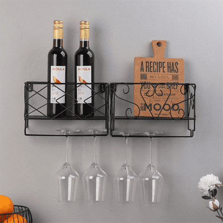 Insker High Quality Wine Cabinet Wall Hanging Type Iron Art Wall