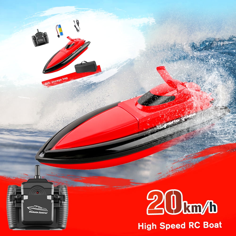 Green Tipmant 4 CH Mini RC Boat Ship Radio Remote Control Hovercraft Kids Water Pool Toy 