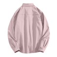 thumbnail image 5 of PMUYBHF Chemise Habillée Noire pour Hommes Coupe Régulière Automne Hiver Décontractée Col à Revers Manches Longues Vacances Extérieur, 5 of 5