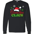thumbnail image 3 of Inktastic Grandpa Claus with Christmas Santa Hat and Snowflakes Long Sleeve T-Shirt, 3 of 5