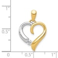 thumbnail image 3 of 14k Two-tone 1/15ct. Diamond Heart Design Pendant, 3 of 4